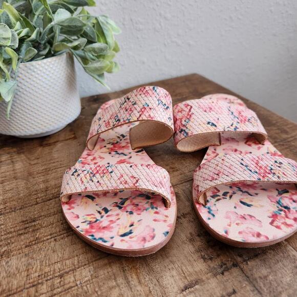Joie Floral Snakeskin Double Strap Sandals Size 36 EU‎ - Picture 3 of 8